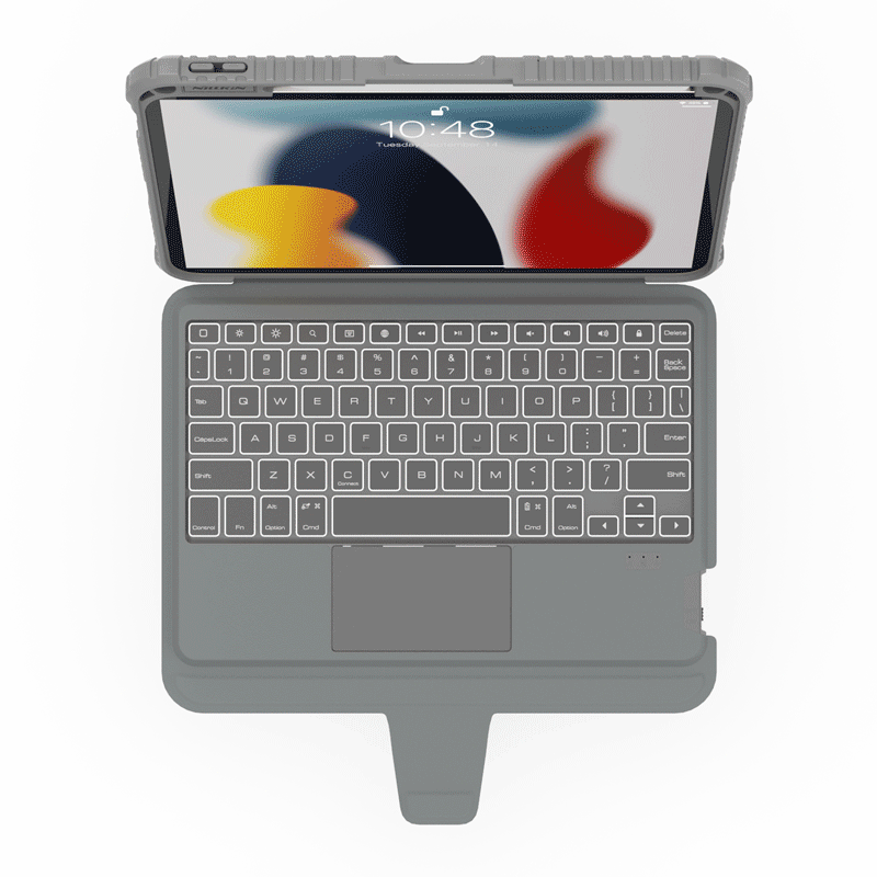 Backlit Bumper Combo Keyboard Case (Grey) for iPad Series